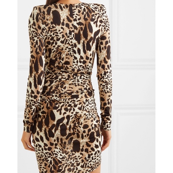 Ruched jersey animal print dress - Picture 2 of 3